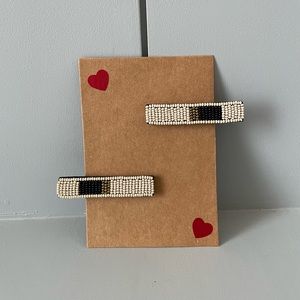 NWOT Madewell Beaded Hair Clip Set